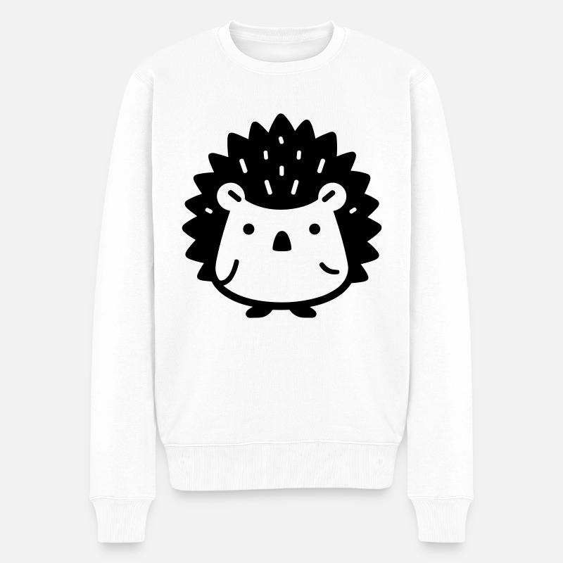 Igel - Männer Premium Bio Pullover - Weiß