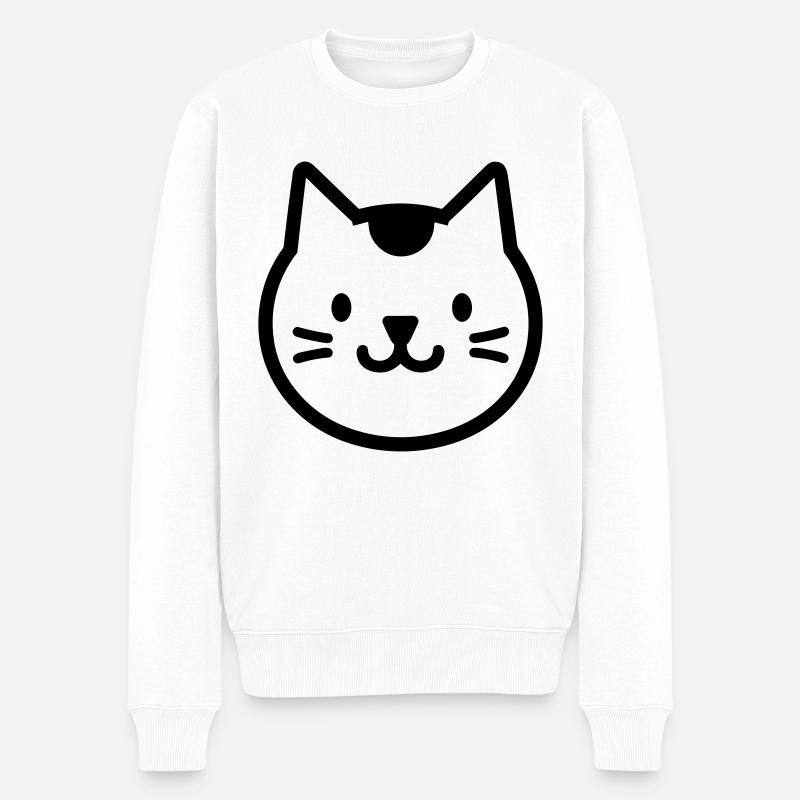 chaton - Pull Premium bio Homme - blanc