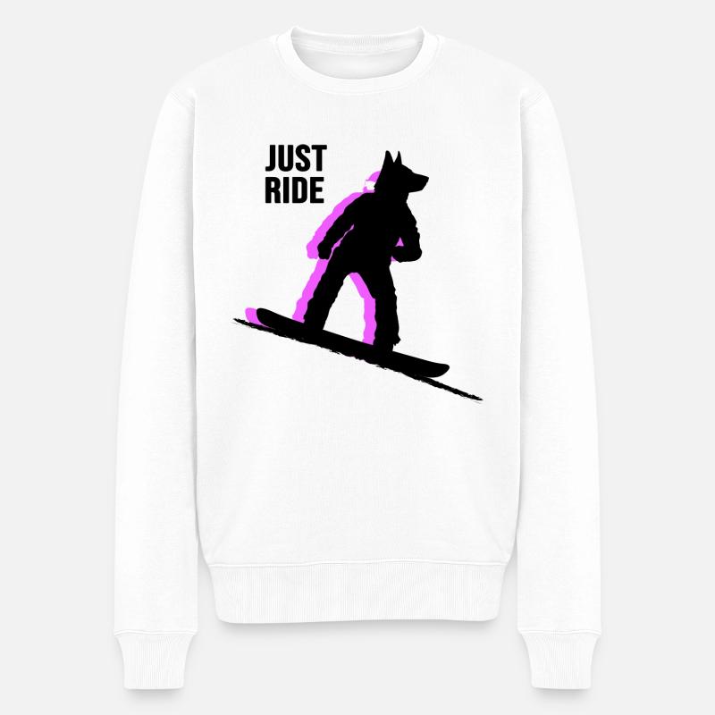 snowboard freestyle - Männer Premium Bio Pullover - Weiß