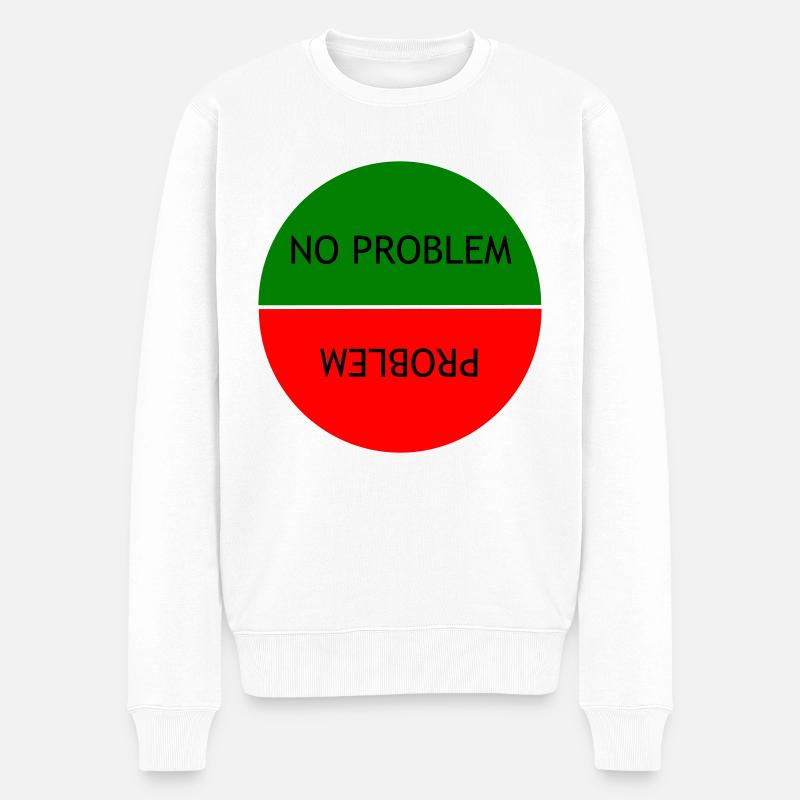 No problem vs Problem - Men's Premium Organic Jumper - white