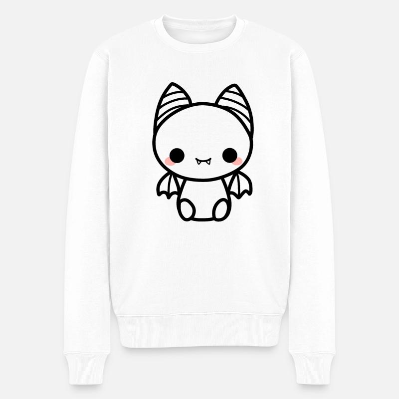 Chauve-souris mignonne - Pull Premium bio Homme - blanc