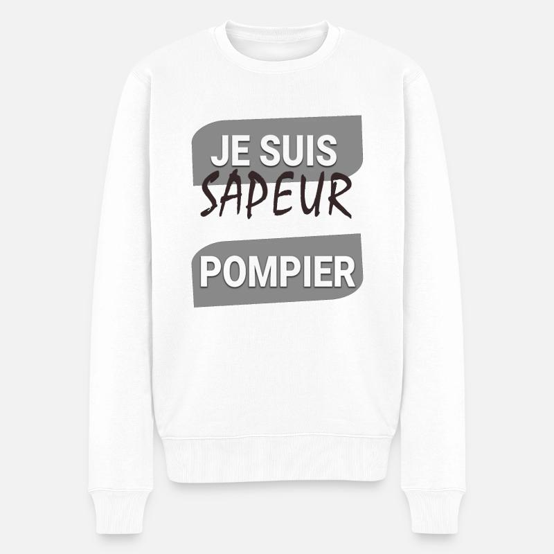 Je suis sapeur pompier - Pull Premium bio Homme - blanc