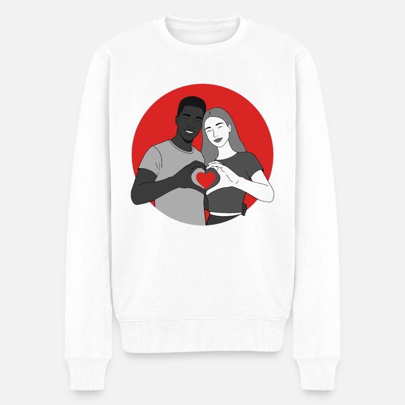 L’amour est l’amour - Pull Premium bio Homme - blanc