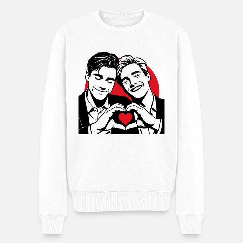 L’amour est l’amour - Pull Premium bio Homme - blanc