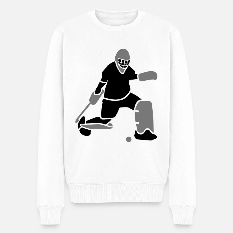 gardien de hockey sur gazon - Pull Premium bio Homme - blanc