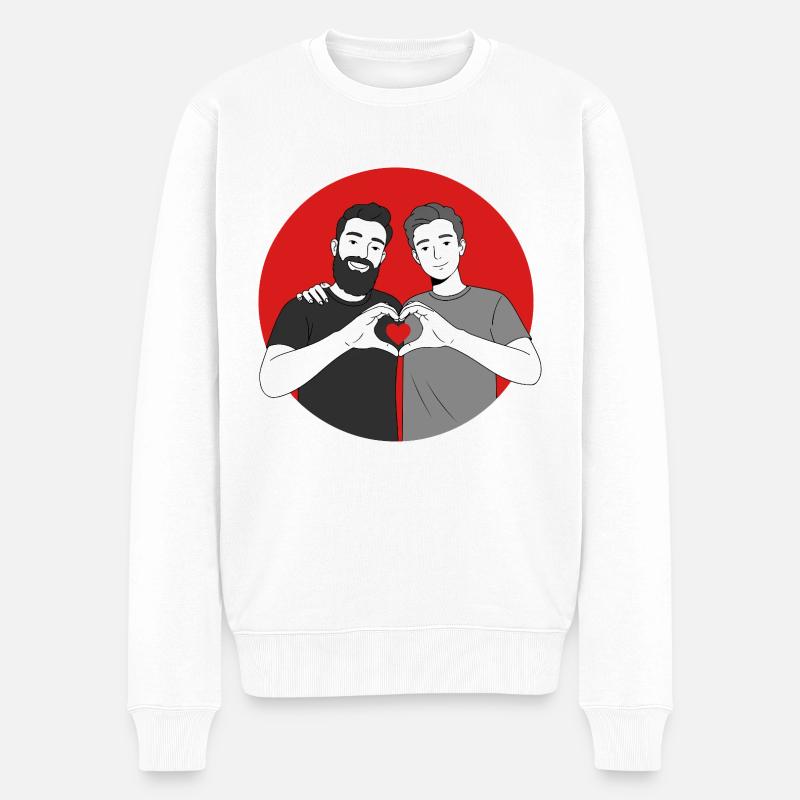 Liebe ist Liebe - Männer Premium Bio Pullover - Weiß