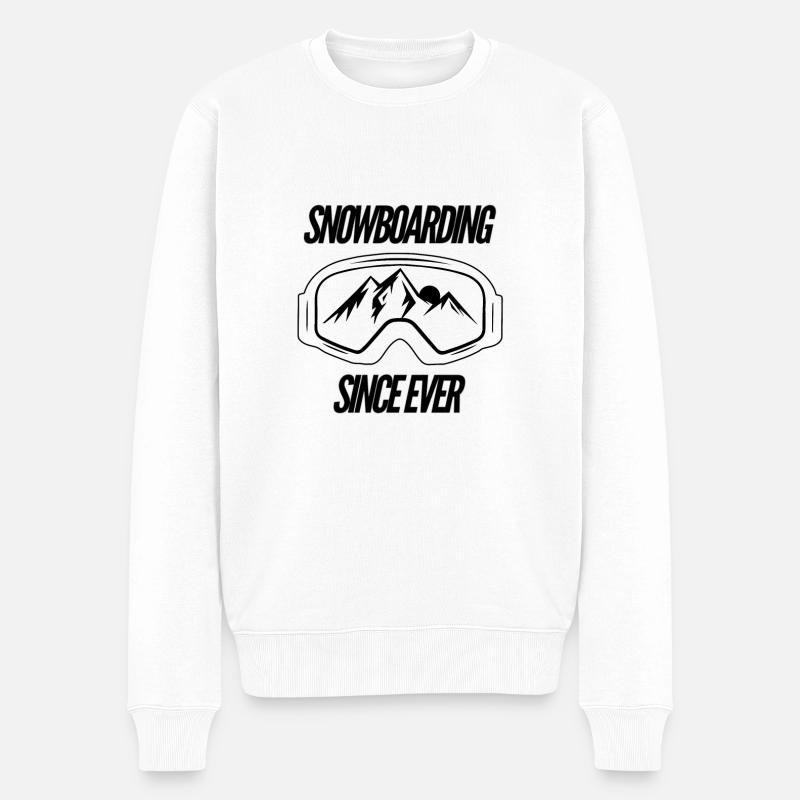 Snowboarding | Snowboard Snowboarder Geschenkidee - Männer Premium Bio Pullover - Weiß