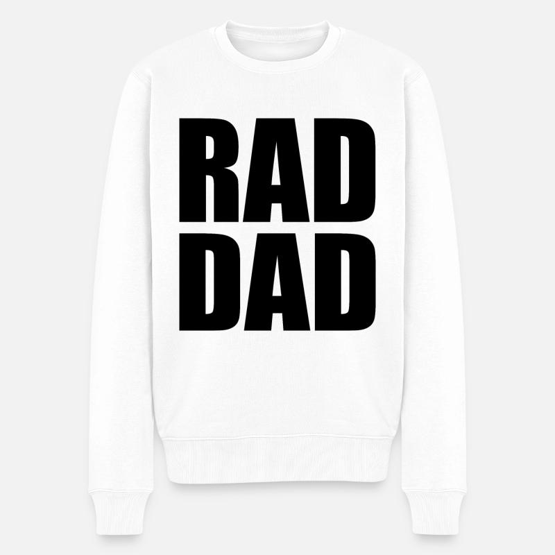 Rad dad - Männer Premium Bio Pullover - Weiß