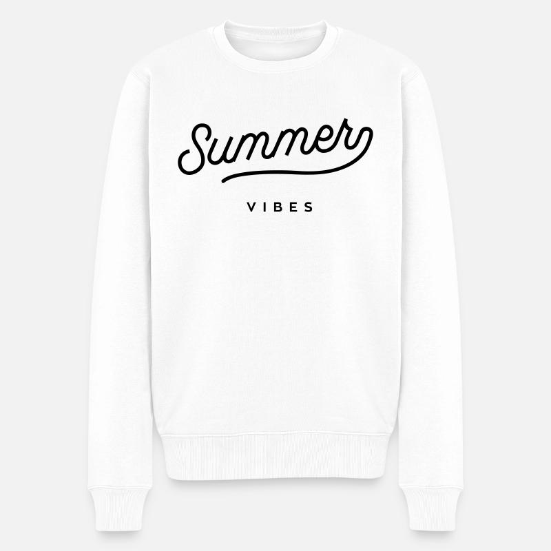 Summer Vibes - Männer Premium Bio Pullover - Weiß