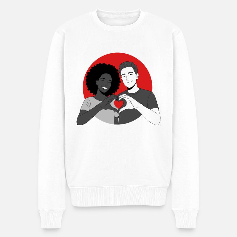 Liebe ist Liebe - Männer Premium Bio Pullover - Weiß