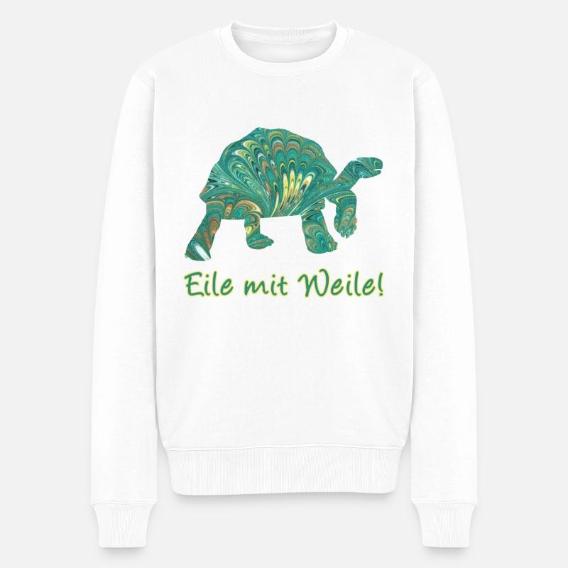 Tortue E 71 - Pull Premium bio Homme - blanc