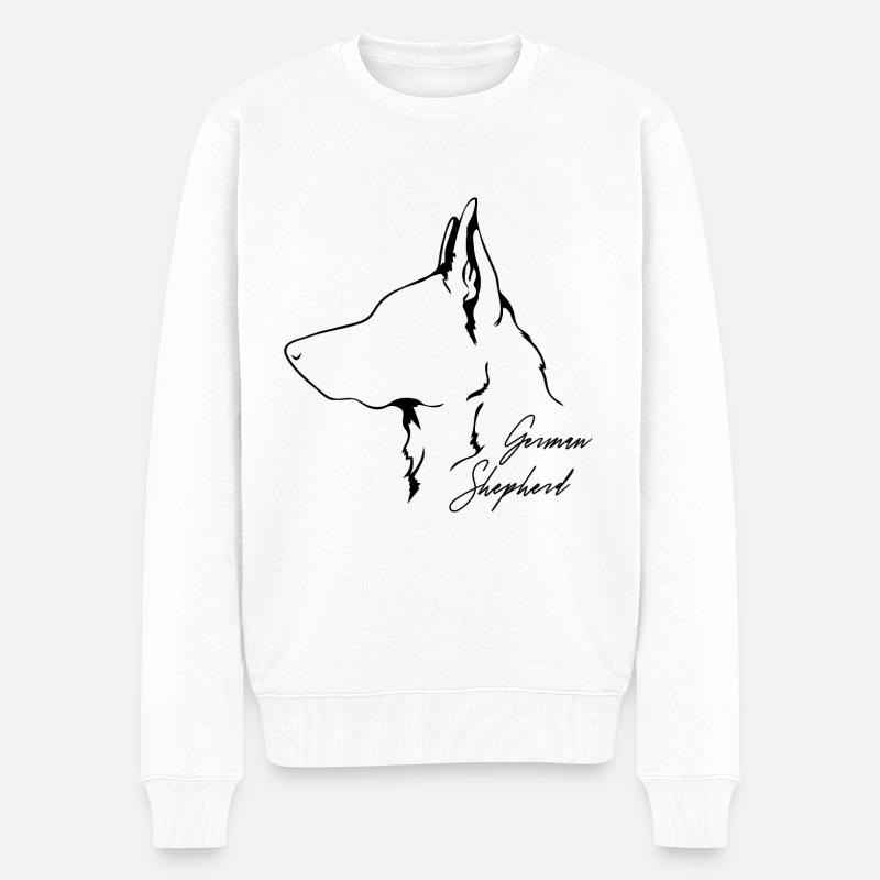GERMAN SHEPHERD Hunde Hund IGP Hundesport Wilsigns - Männer Premium Bio Pullover - Weiß