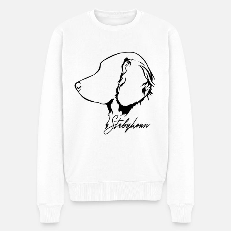 STABYHOUN Profil Chiens Wilsigns - Pull Premium bio Homme - blanc