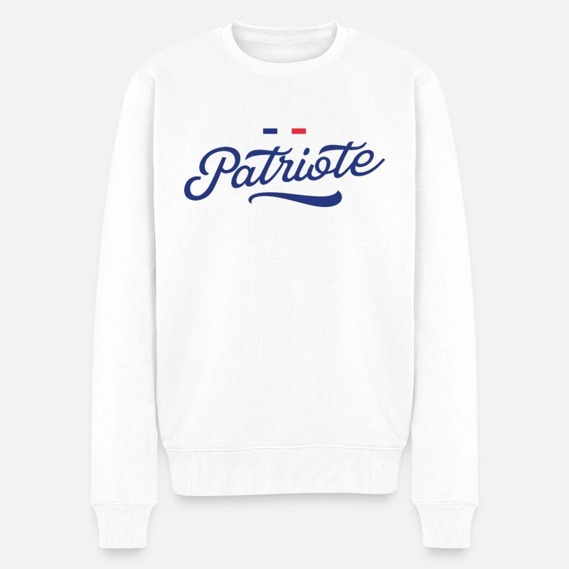 Patriote français - Pull Premium bio Homme - blanc