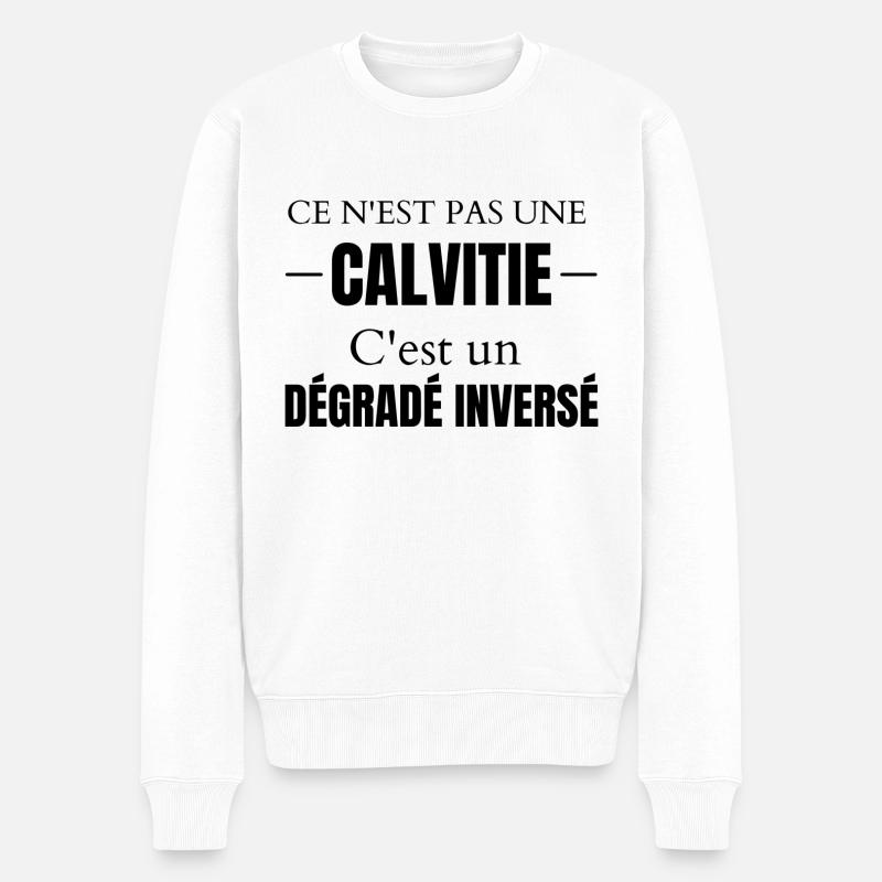 Ce n'est pas une calvitie - Pull Premium bio Homme - blanc