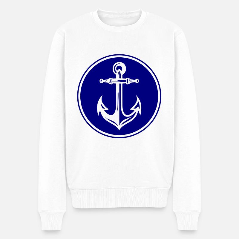 Icône d’ancrage - Pull Premium bio Homme - blanc