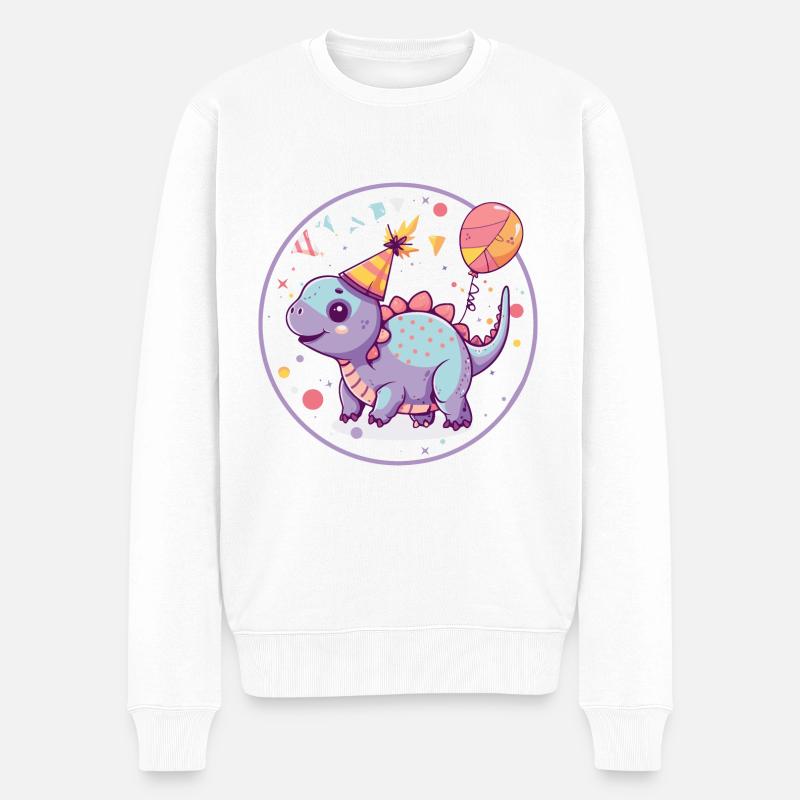 Dinosaure stégosaure anniversaire bébé - Pull Premium bio Homme - blanc