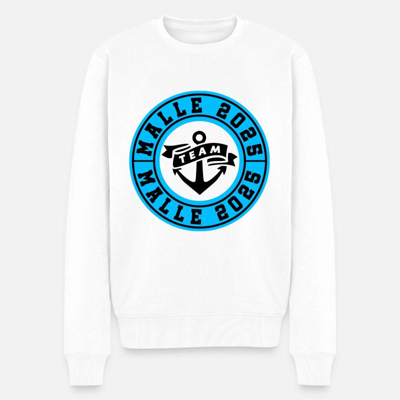 Malle 2025 Team - Männer Premium Bio Pullover - Weiß