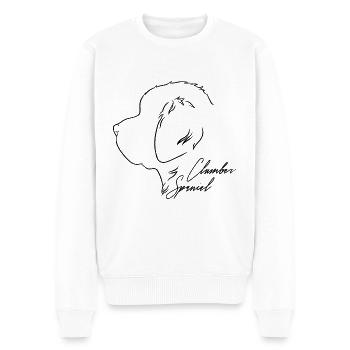 Clumber Spaniel Profile Dogs Dog Wilsigns - Men's Premium Organic Jumper - white - Front - Thijin (182cm)