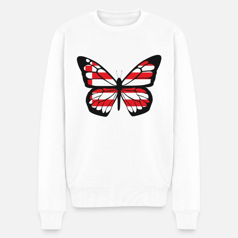 Bremen Flagge Bremer Fahne - Männer Premium Bio Pullover - Weiß