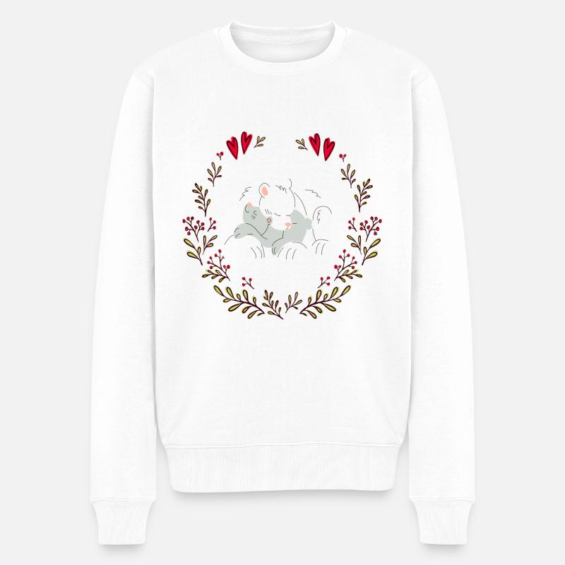 Bébé ours polaire - Pull Premium bio Homme - blanc