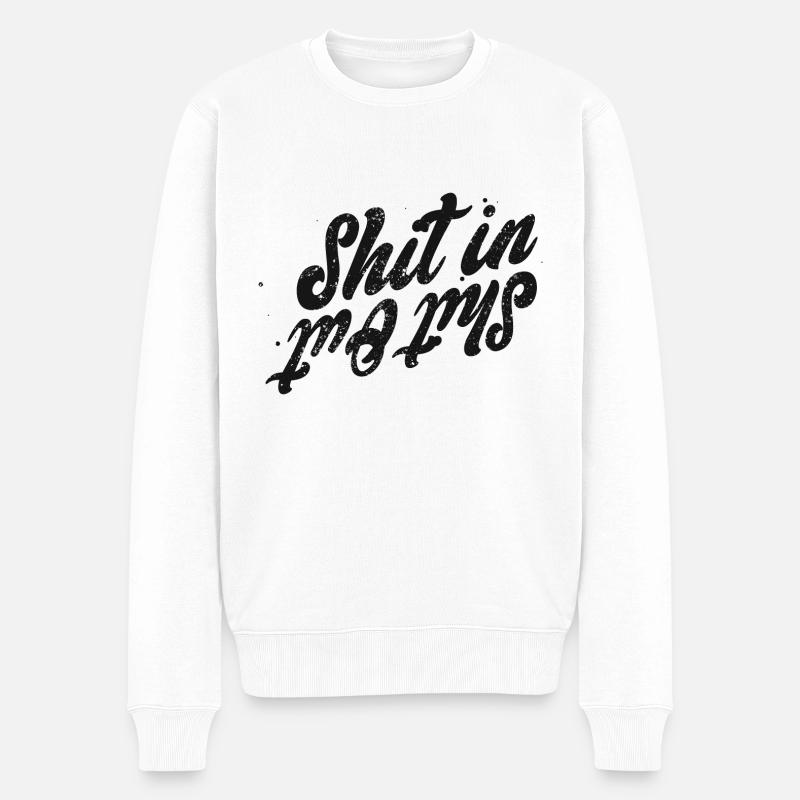 Shit In Shit Out - Männer Premium Bio Pullover - Weiß