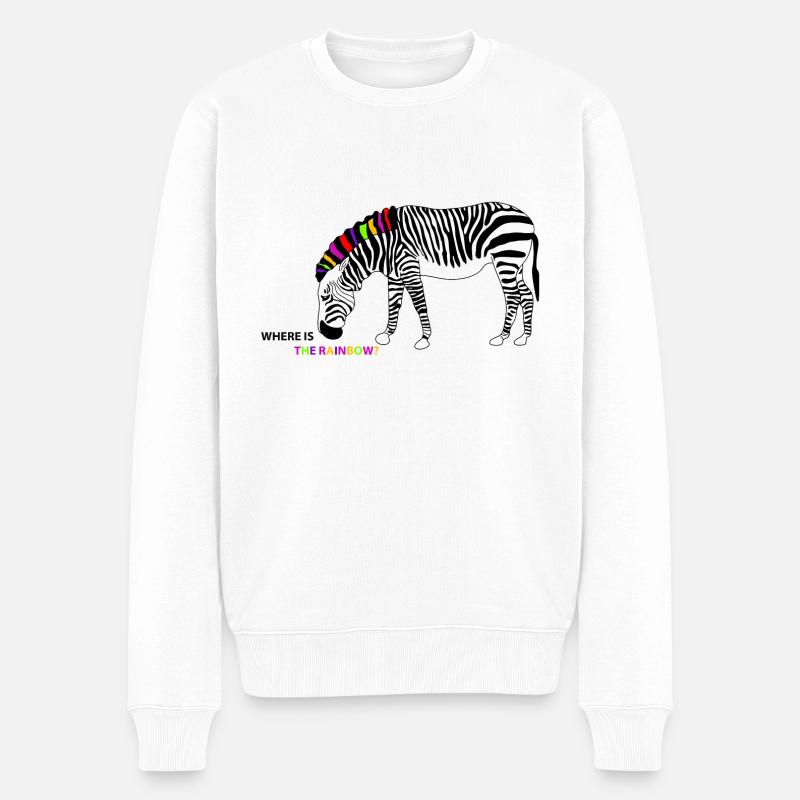 The rainbow - Männer Premium Bio Pullover - Weiß