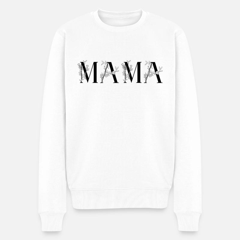 Mama - Männer Premium Bio Pullover - Weiß