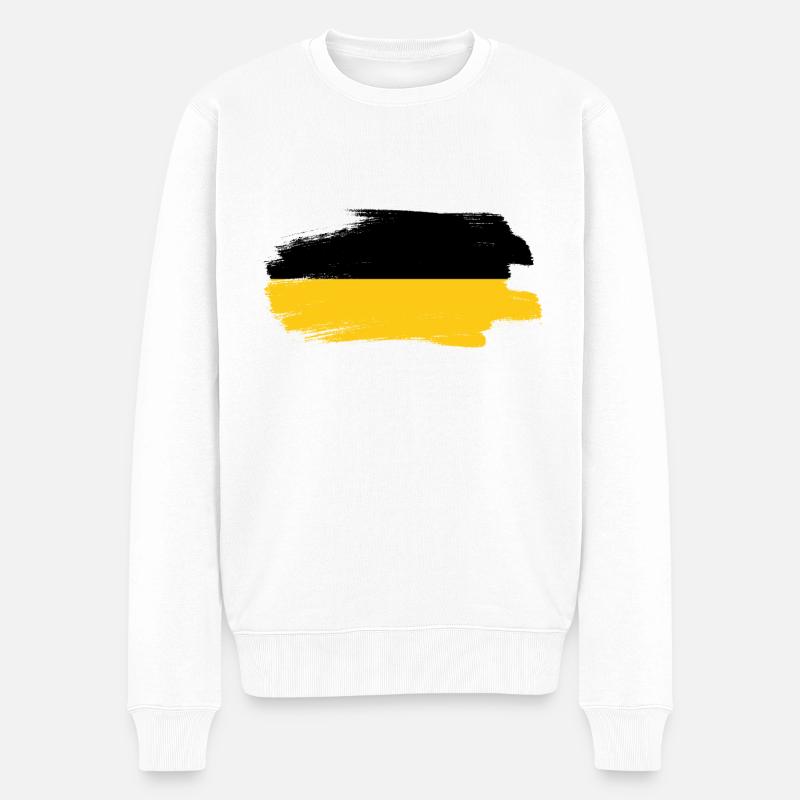 Drapeau du Bade-Wurtemberg Heimat Stuttgart - Pull Premium bio Homme - blanc