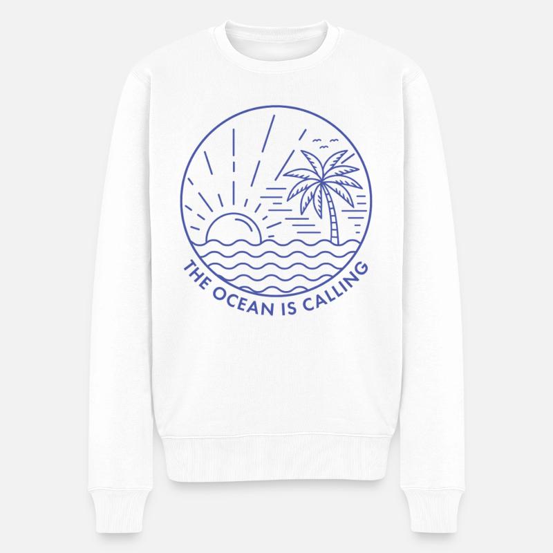 L’océan vous appelle - Pull Premium bio Homme - blanc