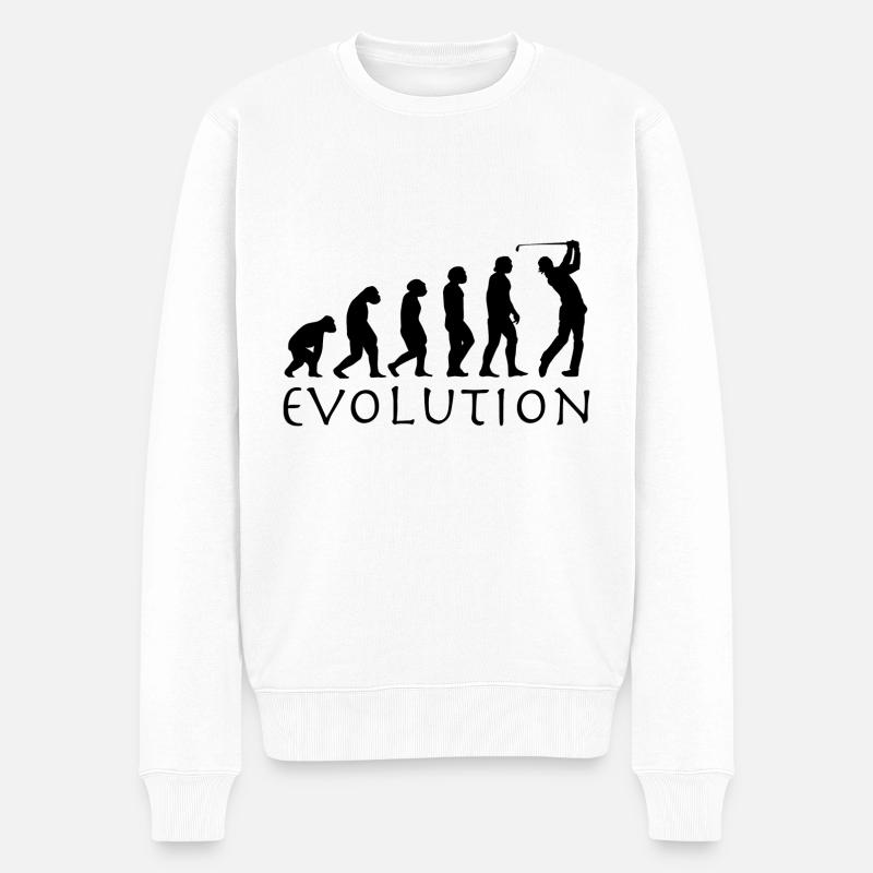 Golf Evolution - Männer Premium Bio Pullover - Weiß