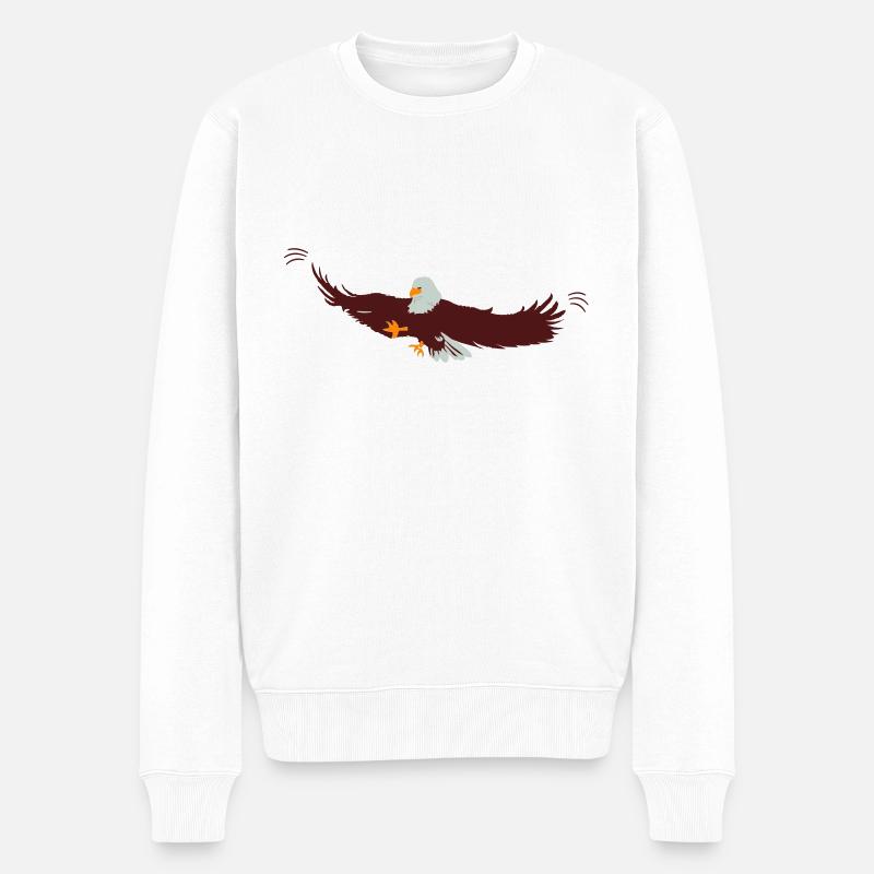 Eagle | Eagle > Vectorgraphic - Men's Premium Organic Jumper - white