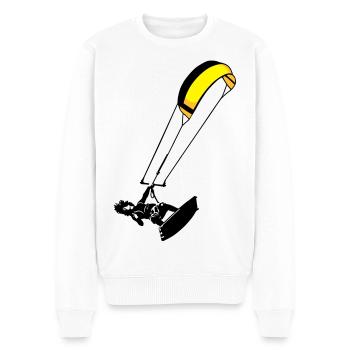kite-surf - Männer Premium Bio Pullover - Weiß - Vorne - Thijin (182cm)