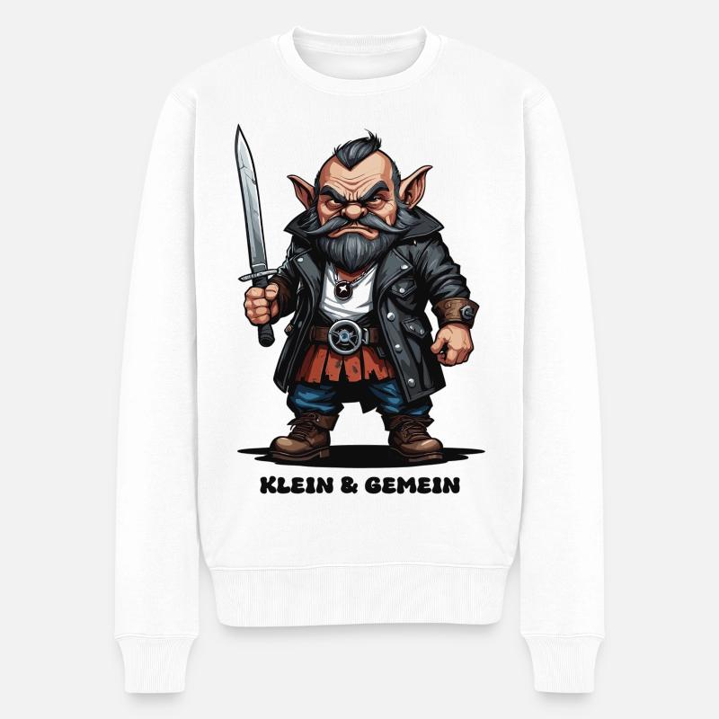 Petit nain maléfique - Pull Premium bio Homme - blanc