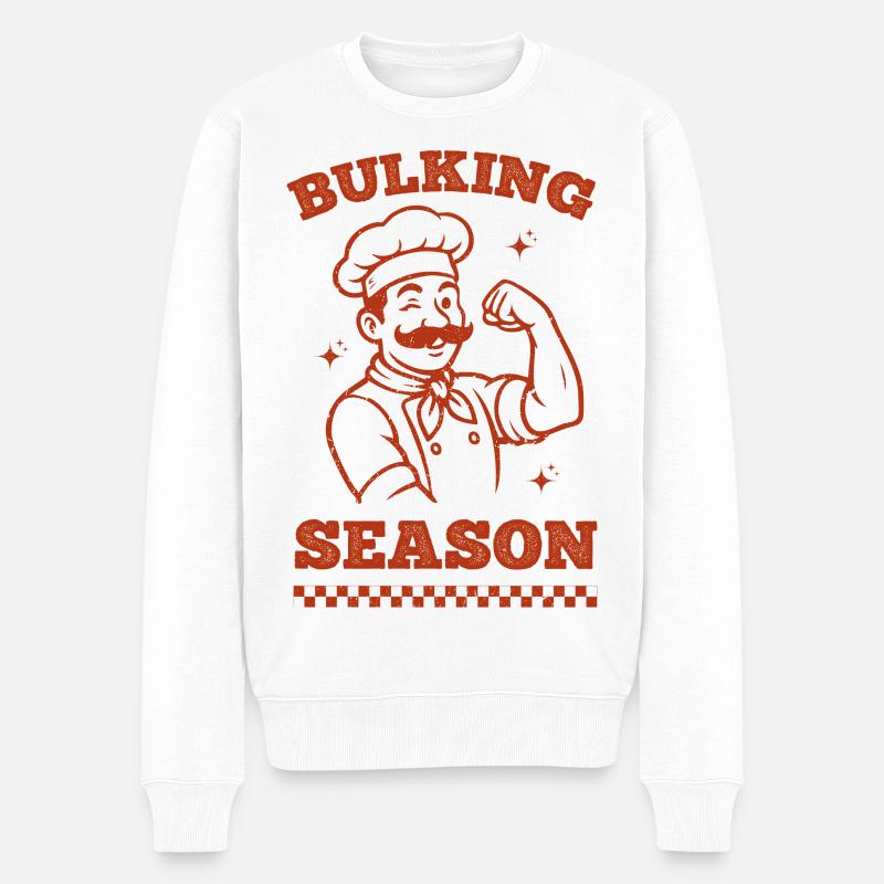 Bulking Season - Männer Premium Bio Pullover - Weiß