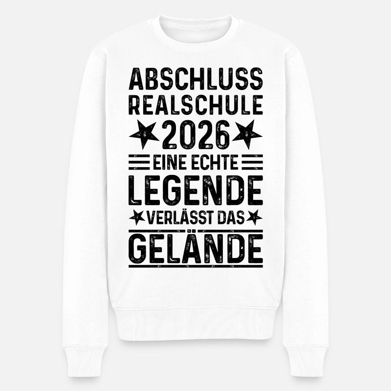 Realschule Abschluss 2026 - Männer Premium Bio Pullover - Weiß