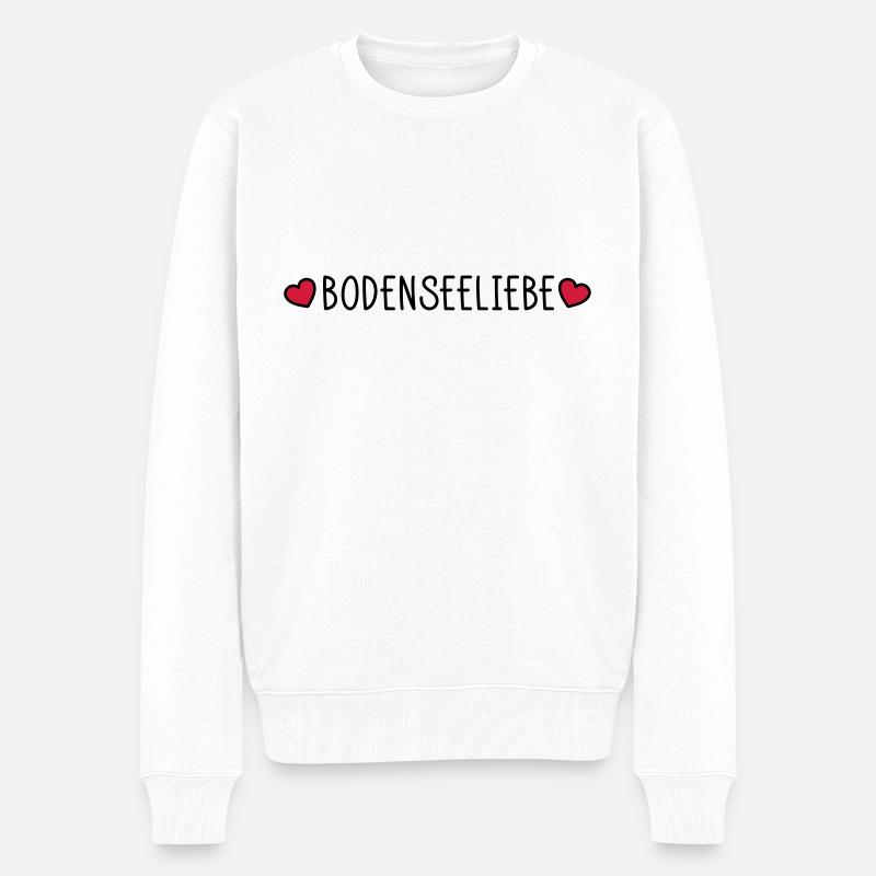 Bodenseeliebe - Männer Premium Bio Pullover - Weiß