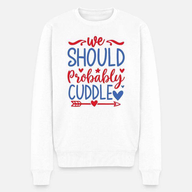 Saint-Valentin - Pull Premium bio Homme - blanc