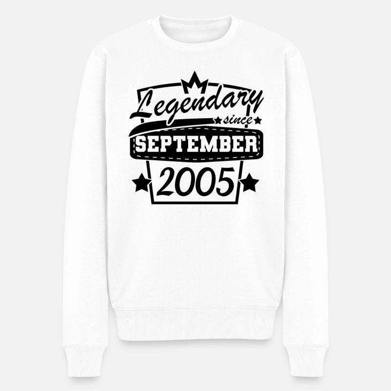 Légendaire depuis septembre 2005 Rétro - Pull Premium bio Homme - blanc