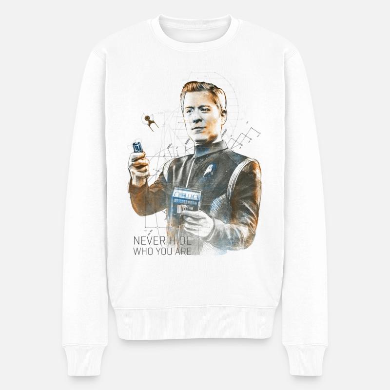 Star Trek Discovery Paul Stamets Porträt - Männer Premium Bio Pullover - Weiß