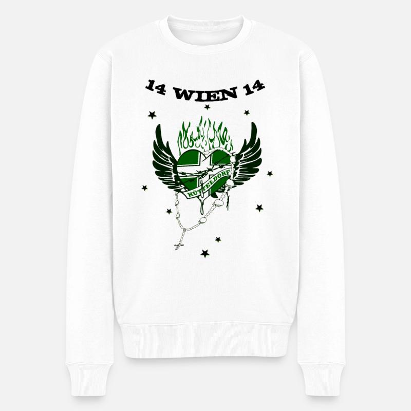 Hütteldorf - Männer Premium Bio Pullover - Weiß