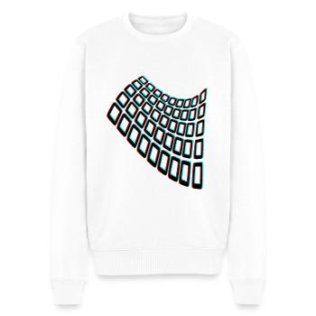 illusion trippante - Pull Premium bio Homme - blanc - Devant - Thijin (182cm)