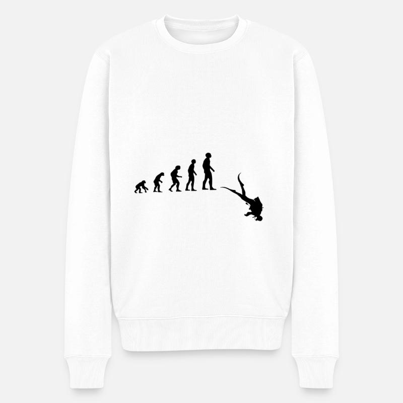 taucher - Männer Premium Bio Pullover - Weiß