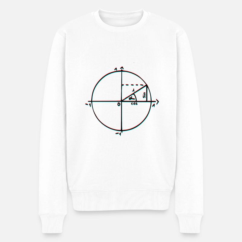 cercle unitaire - Pull Premium bio Homme - blanc