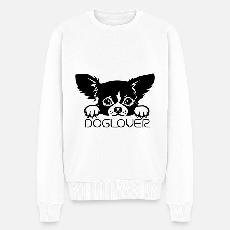 Amoureux des chiens - Pull Premium bio Homme - blanc