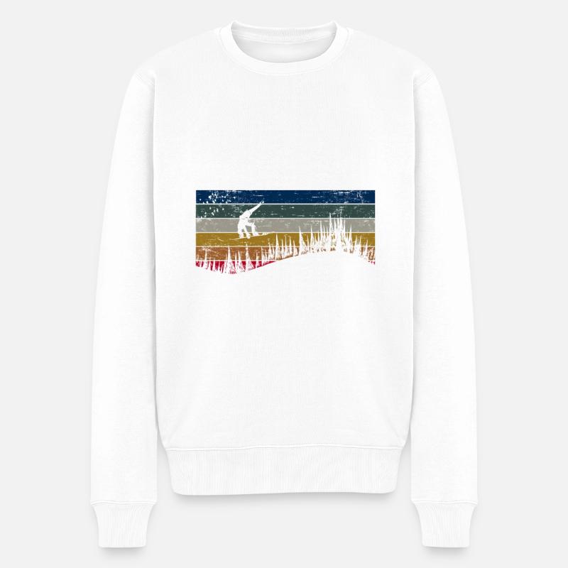 snowboarder geschenk snowboarding - Männer Premium Bio Pullover - Weiß