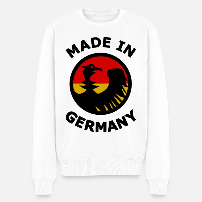 Hergestellt in Deutschland - Männer Premium Bio Pullover - Weiß