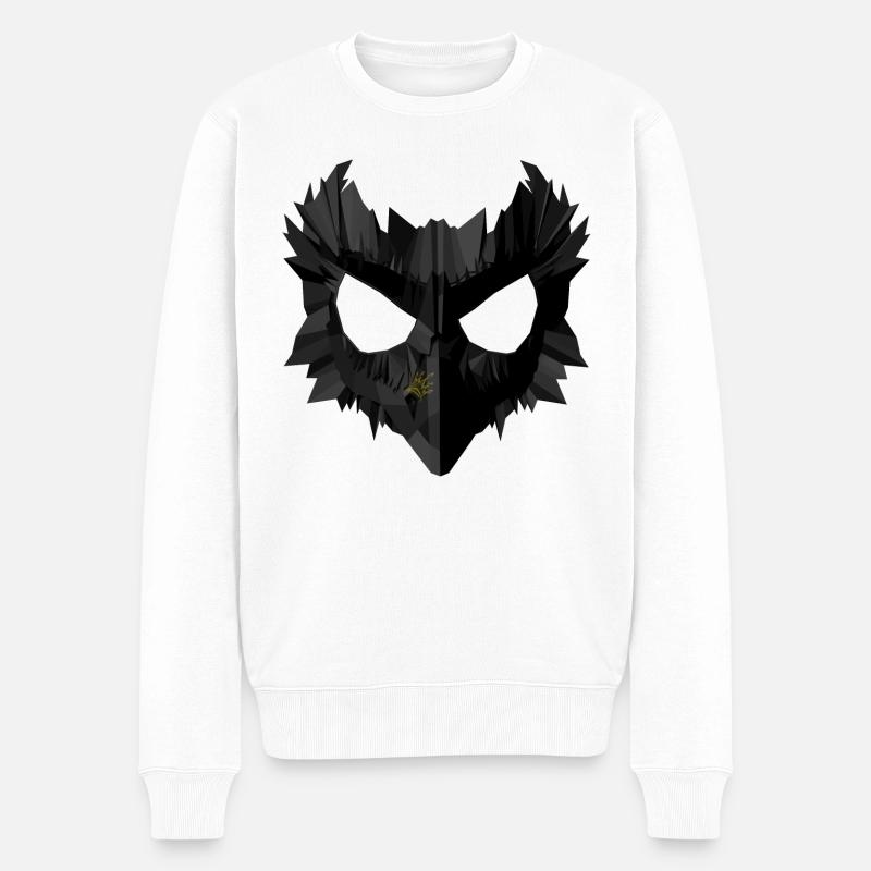 The Owl - Männer Premium Bio Pullover - Weiß