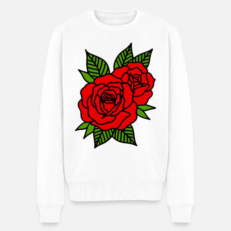 Rose - Pull Premium bio Homme - blanc