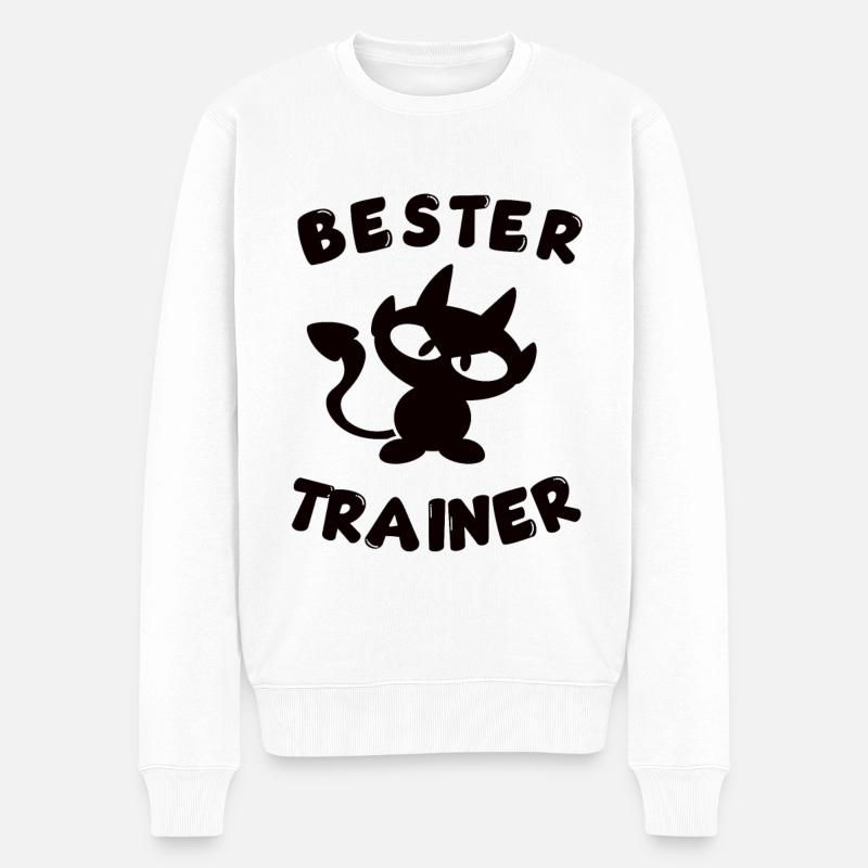 cooles bester Trainer Design - Männer Premium Bio Pullover - Weiß